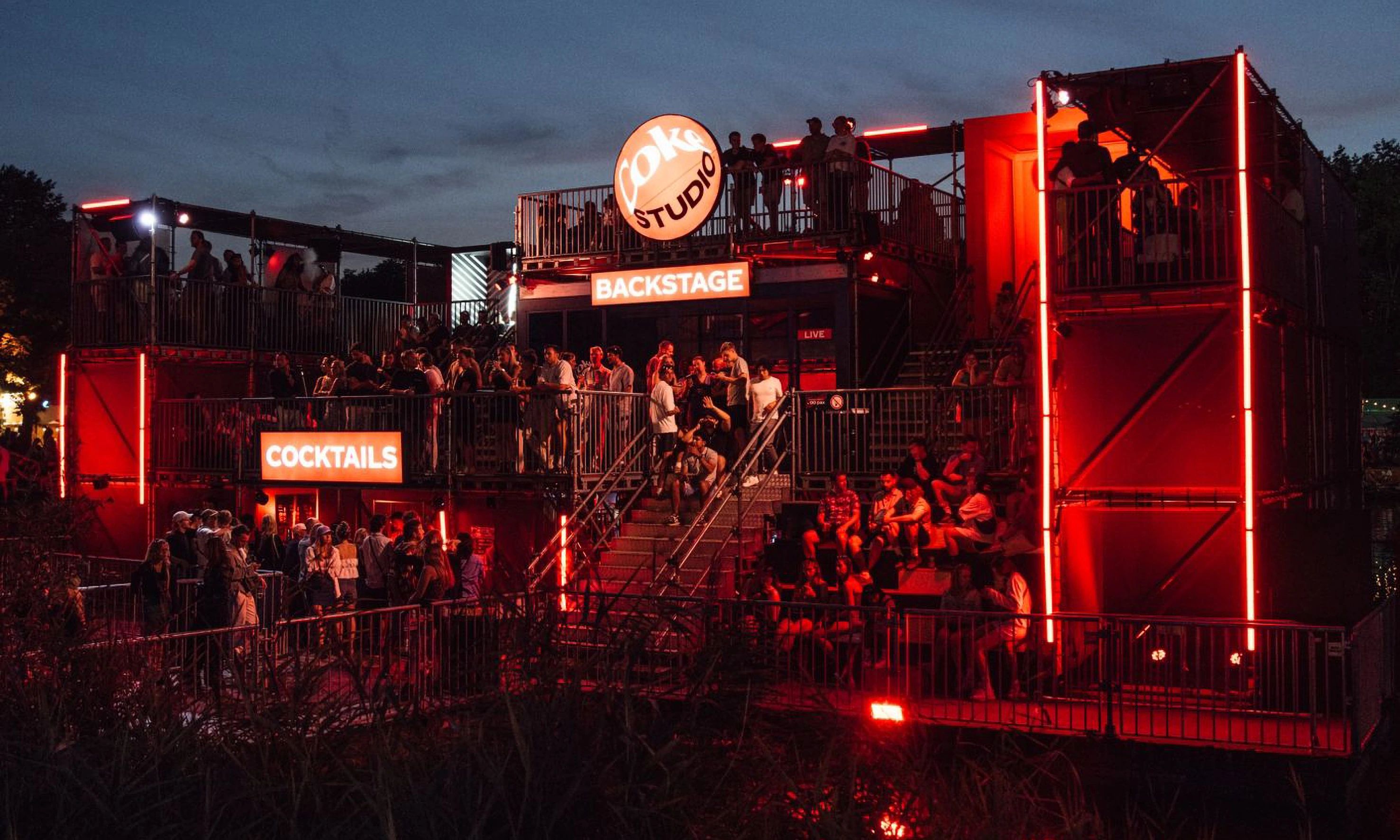 Coca-Cola Alfa festival installation with visitors