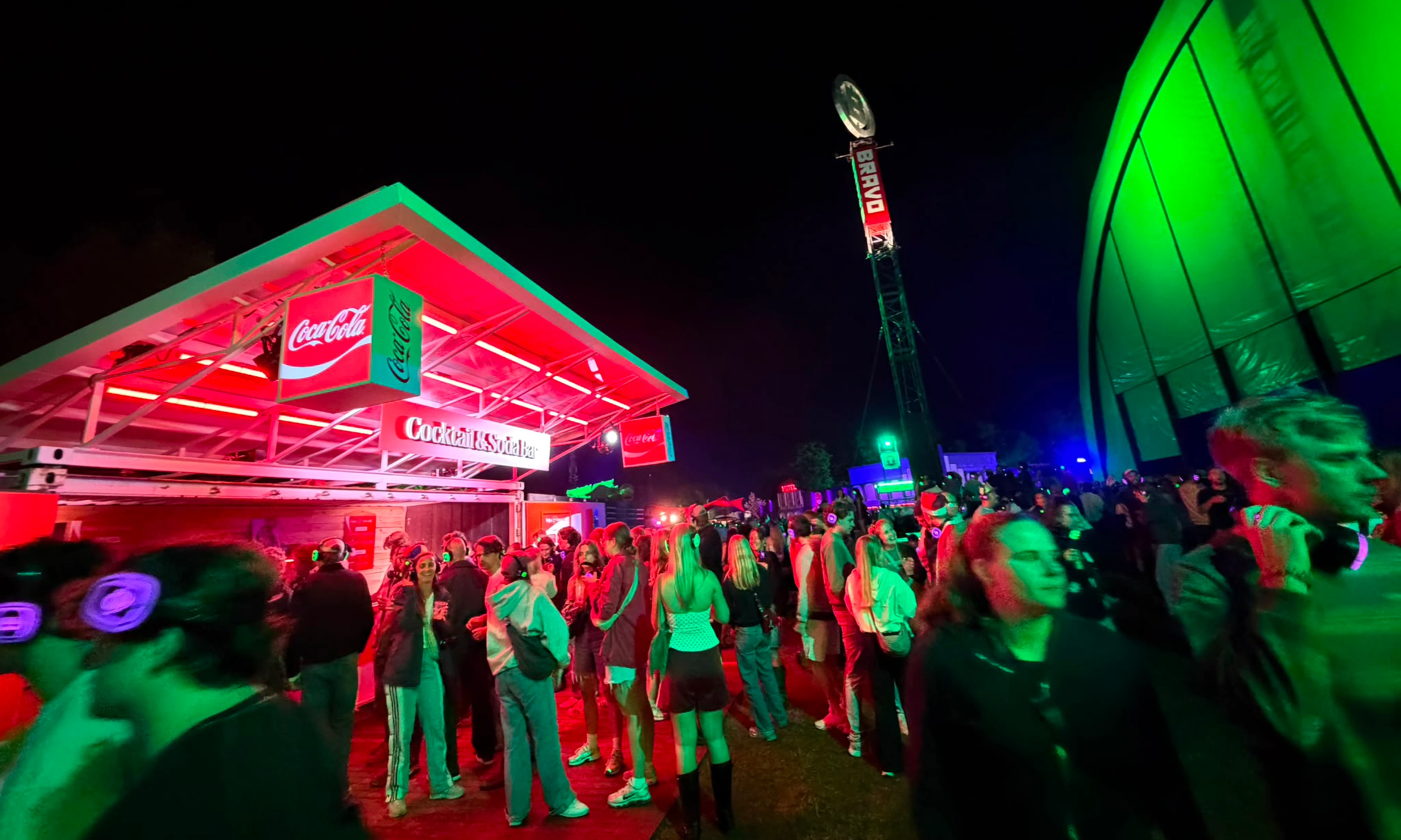 Coca-Cola Bravo festival bar and crowd