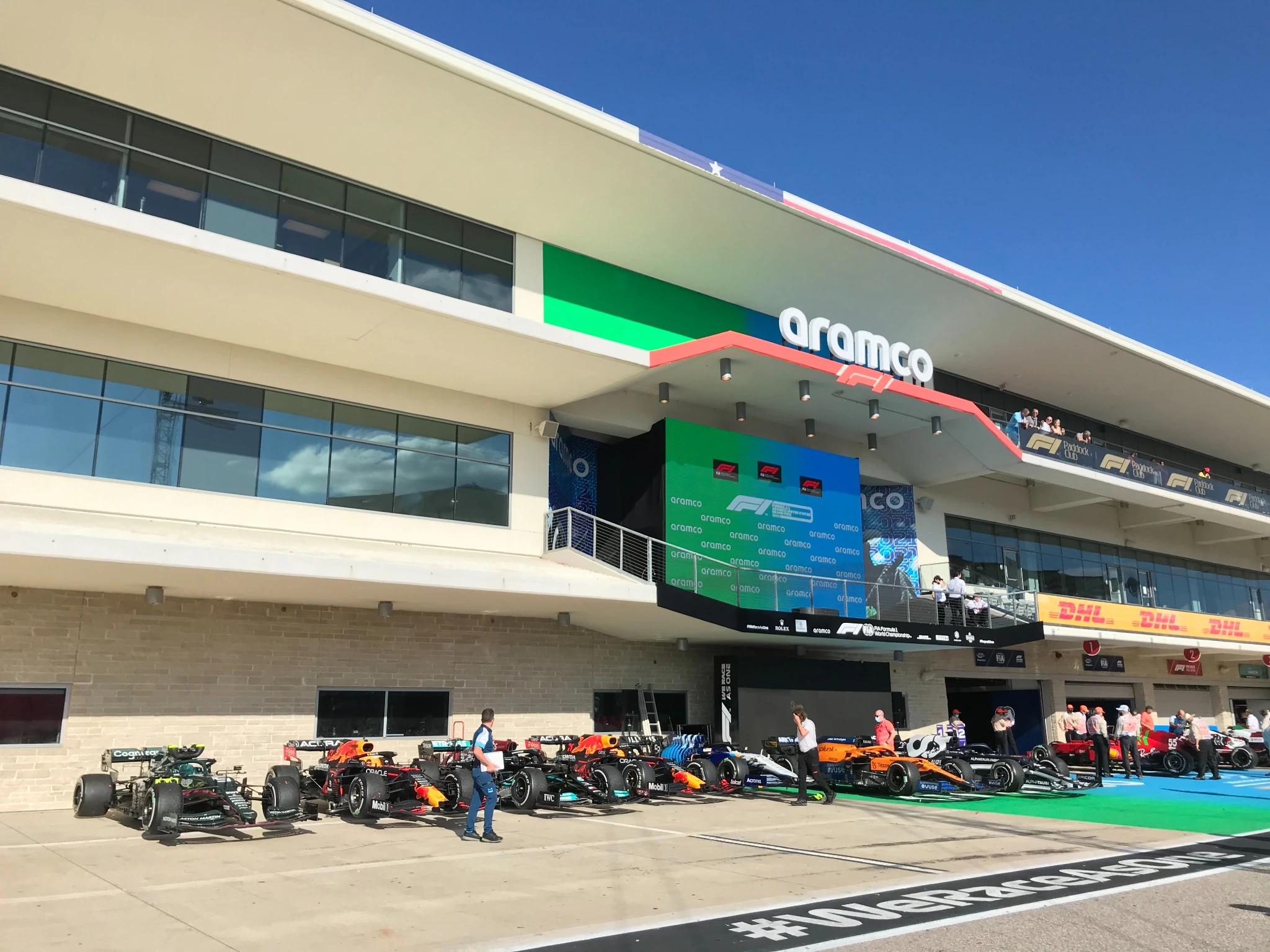 The Formula 1 podium at Austin Texas